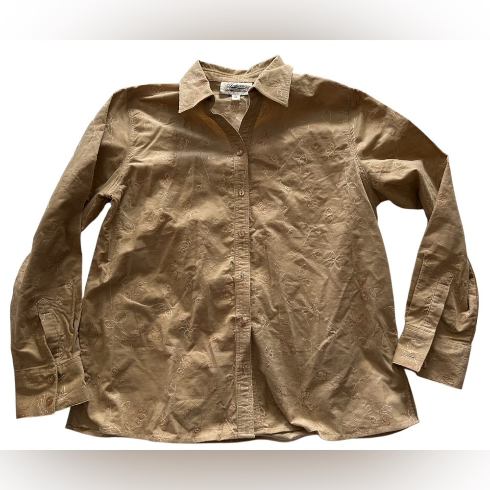 Vintage Tradition Country Collection Embroidered Tan Shirt